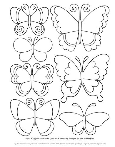 Notebook Doodles Birds, Blooms & Butterflies: Coloring & Activity Book (Design Originals) 32 Inspiring Designs and Beginner-Friendly Empowering Art Activities for Tweens, on Thick Perforated Paper Design Originals