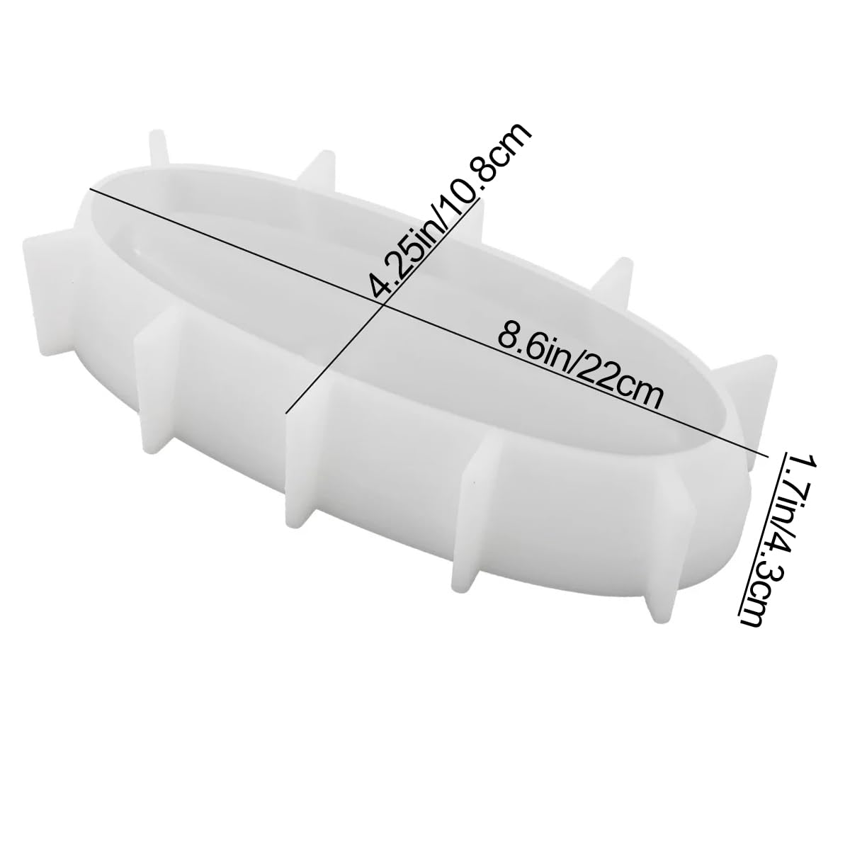 Large Candle Vessel Silicone Mold Oval Bowl Resin Molds, Creative Silicone Candle Vessels Pot Molds, Storage Tray Container Mold DIY for Candle Making Supplies Scented Candles Soaps Making or Storage Ainvhh