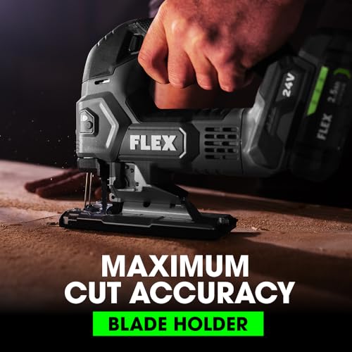 FLEX 24V Brushless Cordless Orbital Variable Speed D-Handle Jig Saw Tool Only, Battery and Charger Not Included - FX2231-Z FLEX