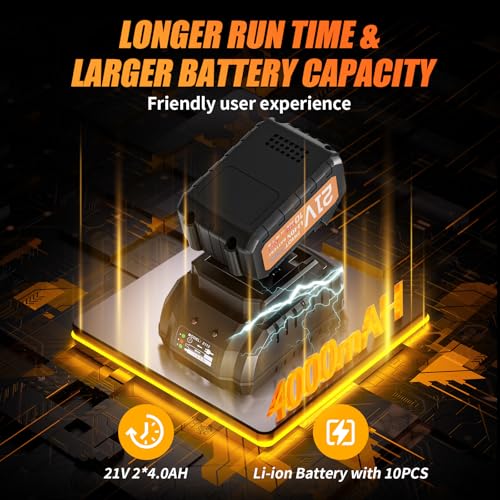 Protmex Cordless Impact Wrench, 900Ft-lbs (1200N.m) 1/2" Brushless Impact Gun, 21V High Torque Power Impact Driver, 2x4.0Ah Batteries Electric Impact Motor Variable Speeds for Car/Truck RV/Mower Protmex