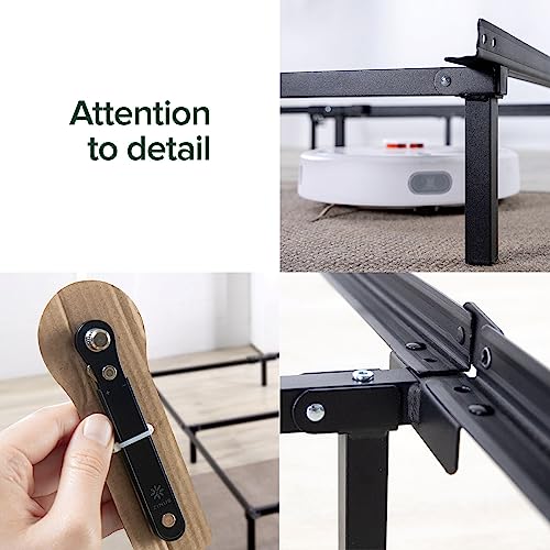 ZINUS Compack Metal 7 Inch Support Bed Frame for Box Spring and Mattress Set, Black, King Zinus