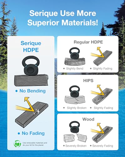 Serique Folding Adirondack Chair Wood Texture, Patio Chair Weather Resistant, Outdoor Chair, Lawn Chair with Cup Holder, Fire Pit Chair for Deck, Outdoor, Porch, Backyard, Garden (Grey) Serique