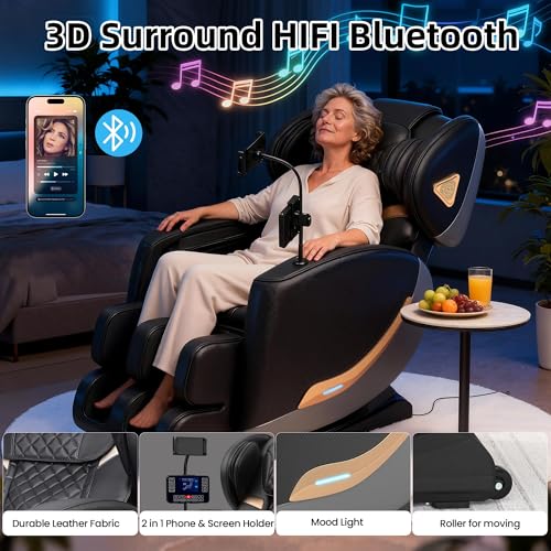 VUYSUYVY Upgraded Massage Chair Full Body, Zero Gravity Massage Chair Recliner- 10 Fix Points, 2026 Shiatsu Massage Chairs with Heat, Airbags, Foot Massage, 6 Auto Modes, Bluetooth Speaker VUYSUYVY