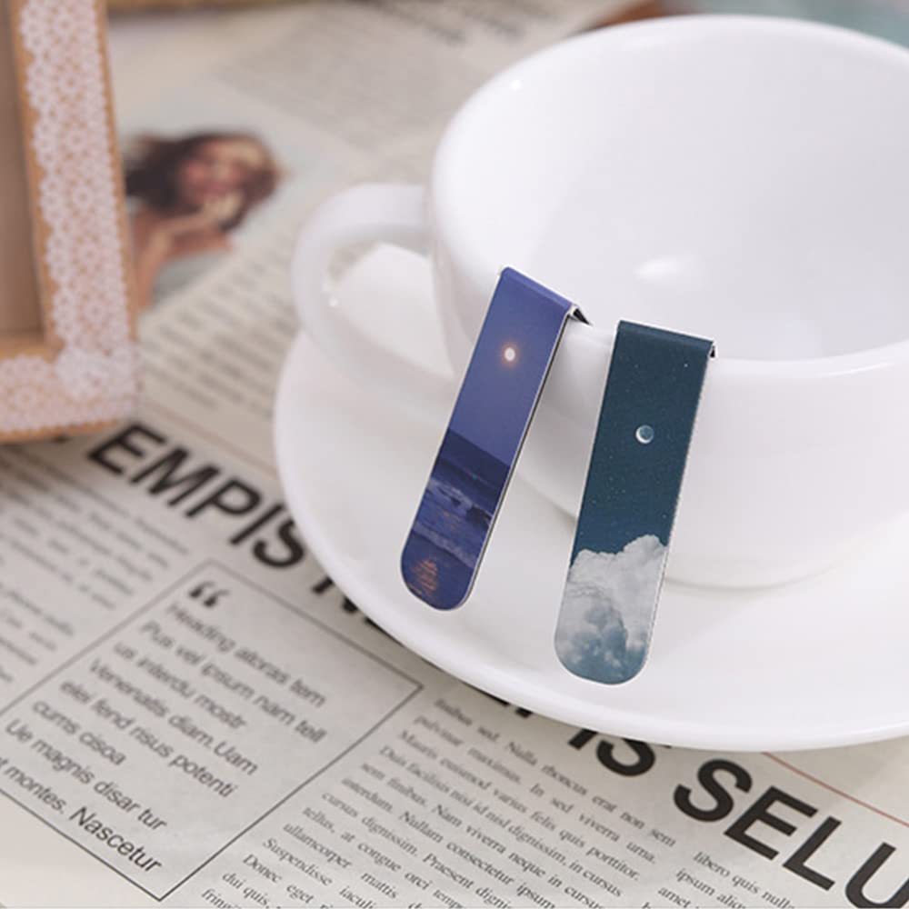 Magnetic Bookmarks Magnet Page Markers, Magnetic Page Clip for Students Teachers, Fun Book Marks for Reading(12 Pieces) Lannso