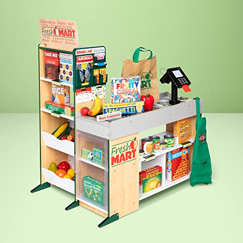 Melissa & Doug Freestanding Wooden Fresh Mart Grocery Store - FSC Certified Melissa & Doug