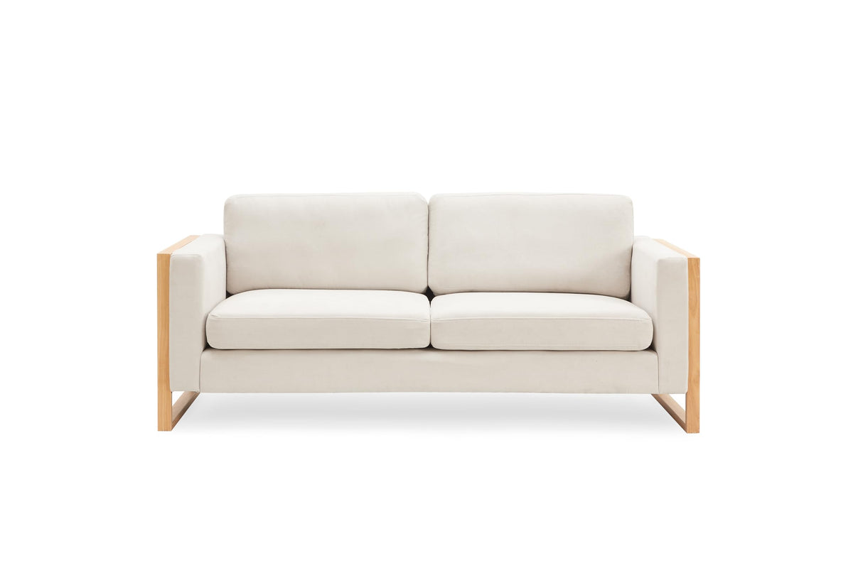 Christopher Knight Home Bricez 79" Sofa Couch, Cozy Upholstered 3-Seater Sofa, Oversized Loveseat, Comfy Fabric Couches for Living Room and Office, Modern Couch and Sofa, Wooden Frame, White Christopher Knight Home