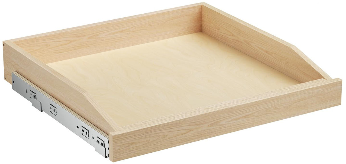 ROOMTEC Soft Close Pull Out Cabinet Organizer 22-1/2" W x 21" D Cabinet Organizer Wood Slide Out Shelves Cabinet Storage and Organizer for Kitchens and Pantry ROOMTEC