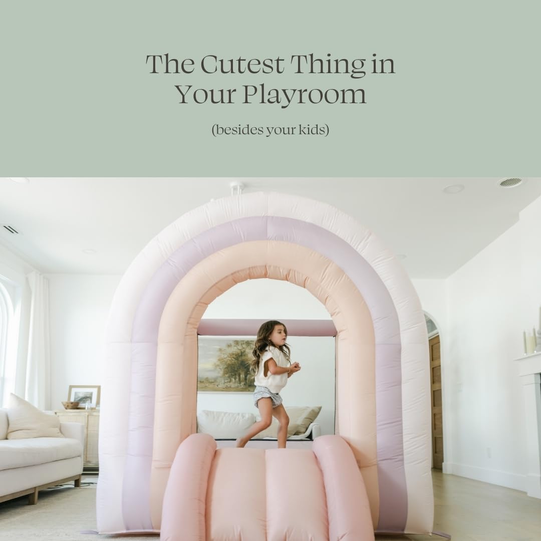 Pink Rainbow Bounce House 8x8 PLAYSMOL