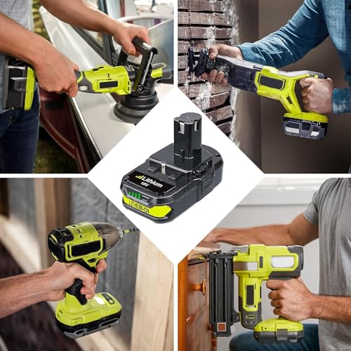 FERRYBOAT 2Pack 3600mAh P102 Replacement for Ryobi 18V Battery Compatible with Ryobi 18 Volt Battery Lithium-ion P102 P103 P104 P105 P107 P108 P109 P122 P190 FERRYBOAT