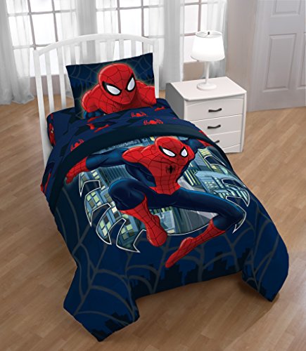 MARVEL Spiderman 'Saving The Day' Microfiber 3 Piece Twin Sheet Set Jay Franco