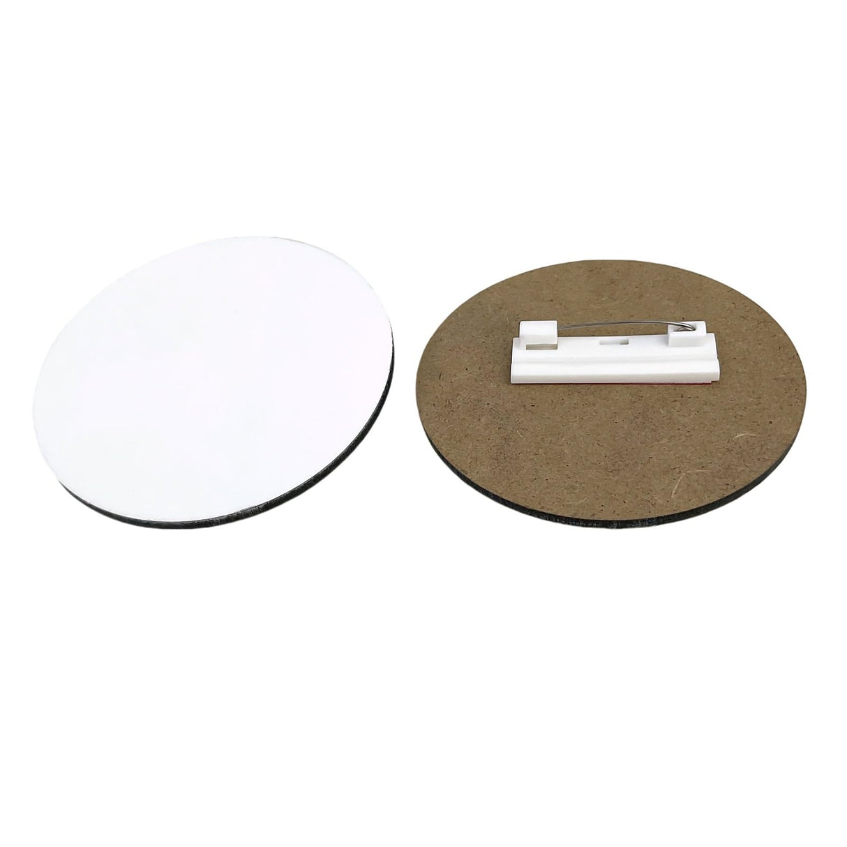 Blank Buttons Sublimation Personalize Name Tag Badge with Pin Back Design 3 inch White 10 Packs Generic