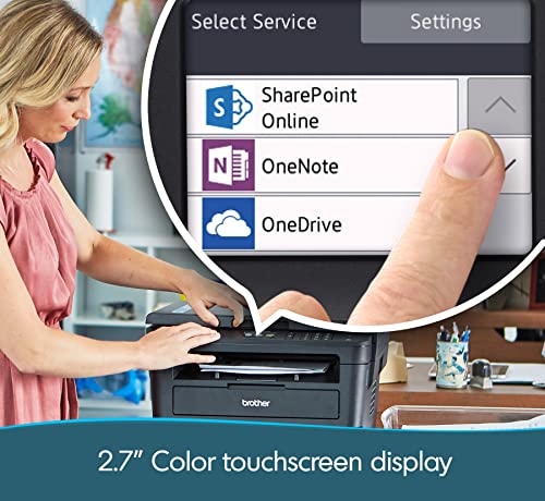 Brother Compact Monochrome Laser Printer, HLL2395DW, Flatbed Copy & Scan, Wireless Printing, NFC, Includes 4 Month Refresh Subscription Trial and Amazon Dash Replenishment Ready,Black Brother