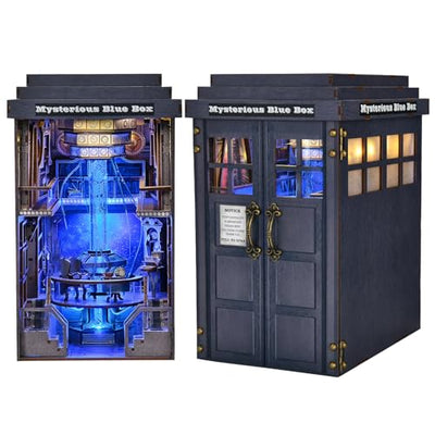 TOYQI Book Nook Kit, DIY Miniature Dollhouse Kit for Adults and Teens, Booknook Tiny House Kit Bookshelf Decoration 3D Wooden Puzzle Bookend - Sci-fi Fantasy Mysterious Box