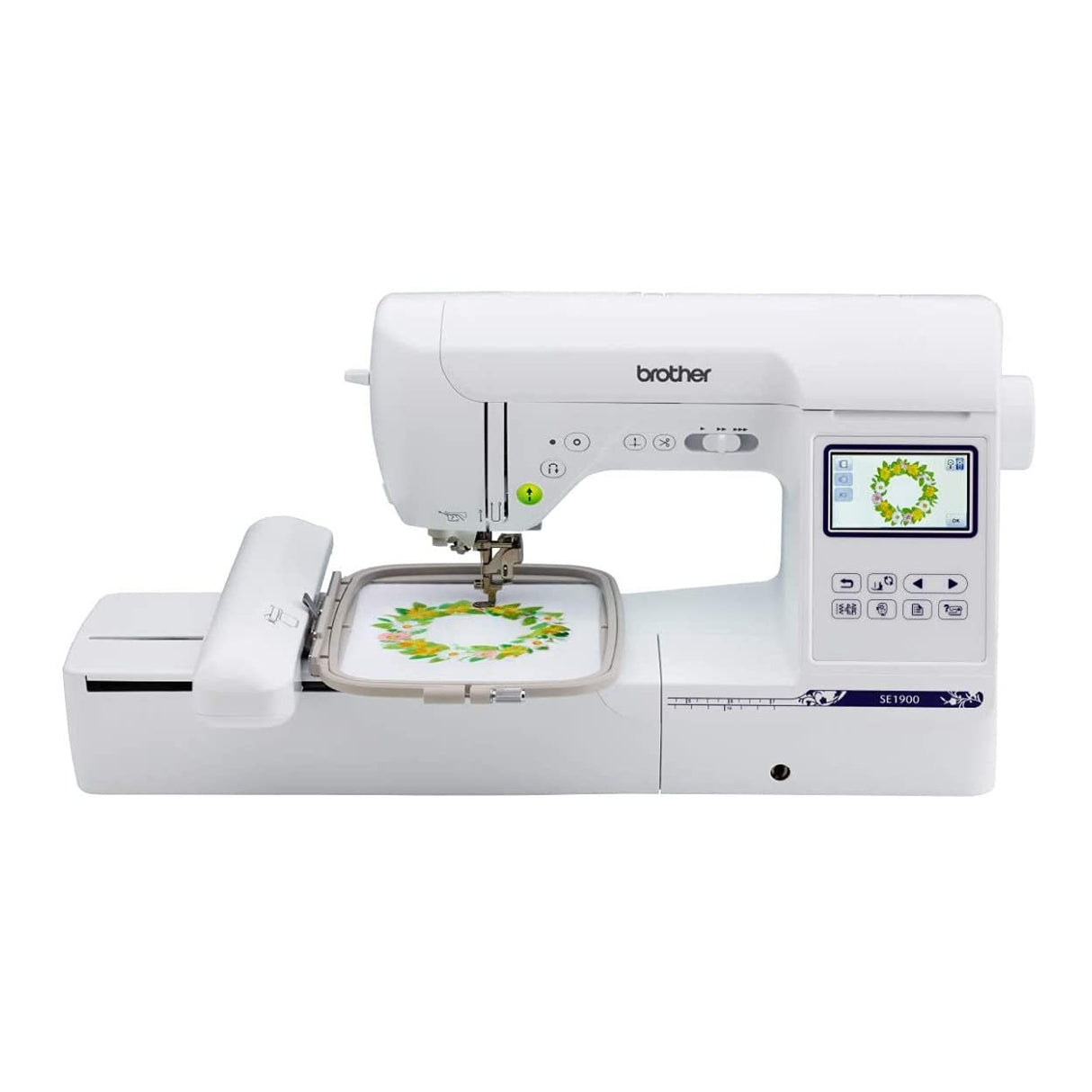 Brother SE1900 Sewing and Embroidery Machine, 138 Designs, 240 Built-in Stitches, Computerized, 5" x 7" Hoop Area, 3.2" LCD Touchscreen Display, 8 Included Feet Brother