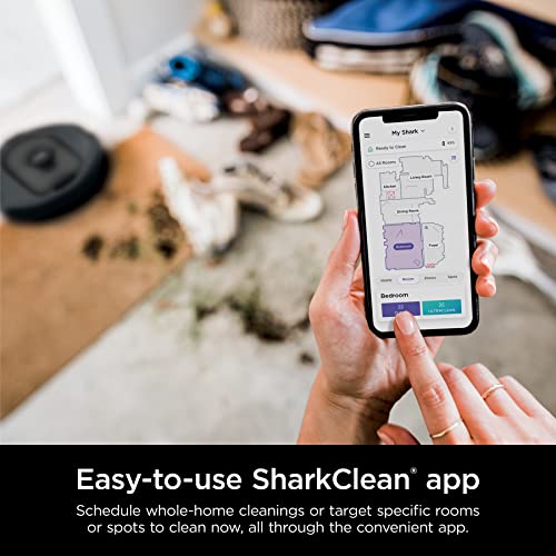 Shark AV2501S AI Ultra Robot Vacuum, with Matrix Clean, Home Mapping, 30-Day Capacity HEPA Bagless Self Empty Base, Perfect for Pet Hair, Wifi, Dark Grey Shark
