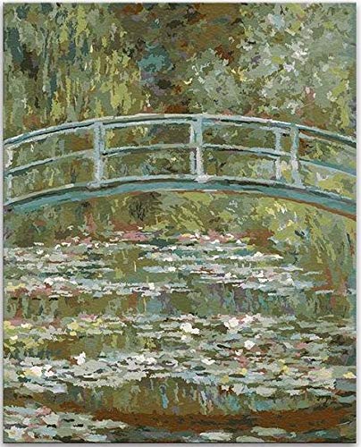 Bridge Over a Pond of Water Lilies - Claude Monet - Paint by Number Kit - 16"x20" (40x50cm) - DIY Acrylic Painting Home Decor My Paint by Numbers
