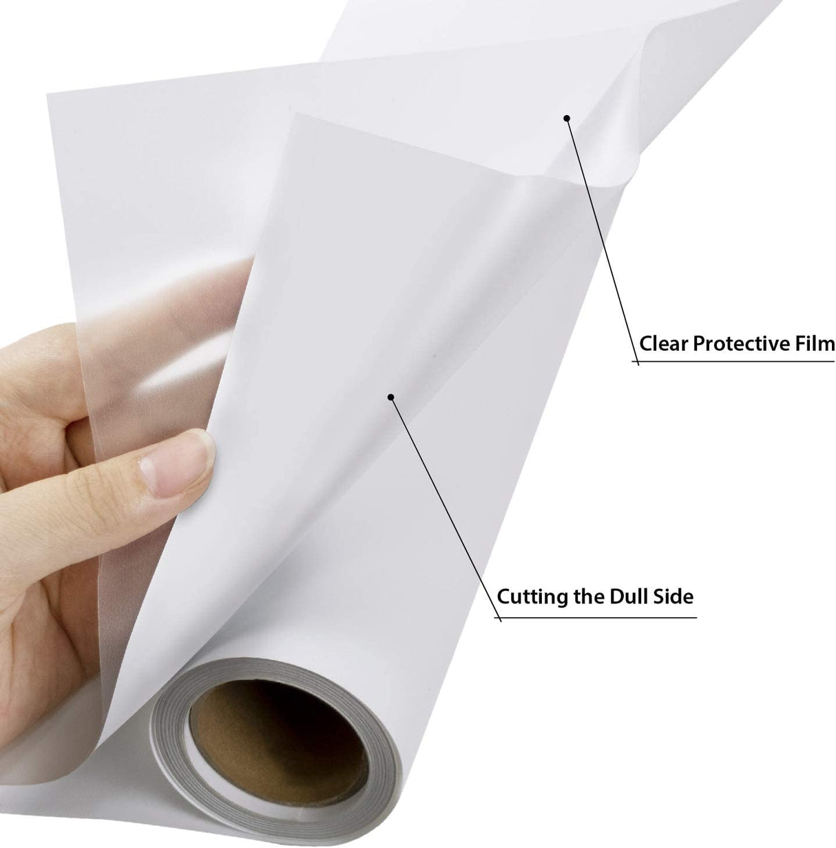 HTVRONT Heat Transfer Vinyl White HTV Rolls - 12" x 20ft White Iron on Vinyl for All Cutter Machine, White HTV Vinyl for Shirts - Easy to Cut & Weed for Heat Vinyl Design HTVRONT