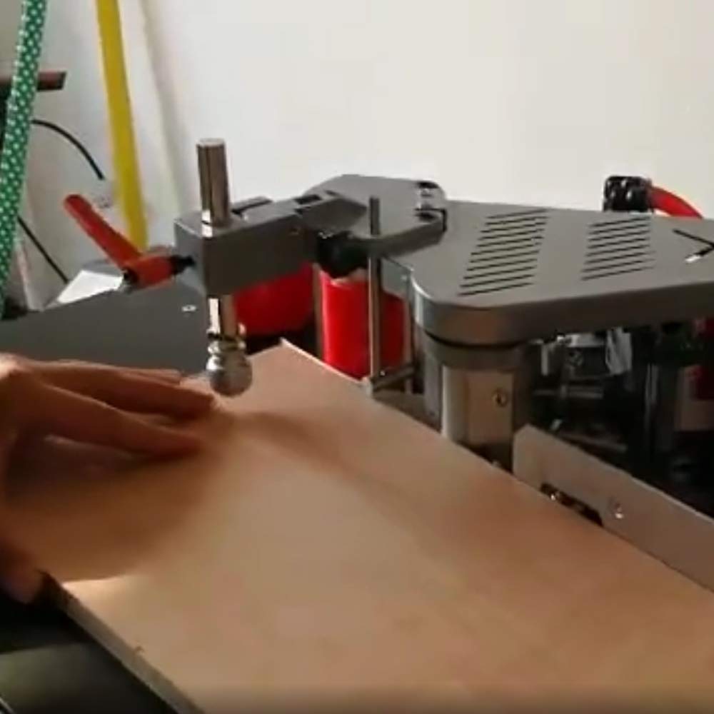 Cbhfmljd Portable Edge Bander Machine Double Side Gluing Wood Banding Machine 1200W 110V Automatic Protection System, Works With Straight And Arc Edges, Used In Cabinets, Wardrobes, Wooden Doors Cbhfmljd