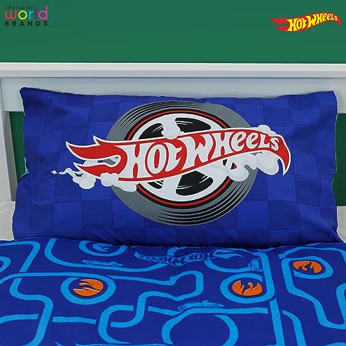 Character World Hot Wheels Officially Licensed Beast Design Single Duvet Cover Set | Reversible 2 Sided Cars Bedding Including Matching Pillow Case | Perfect for Kids Bedroom | Polycotton Character World