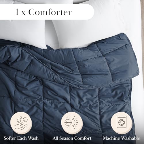 Southshore Fine Living, Inc. Quilt Comforter, Oversized King Bedding Comforters, Duvet Insert Cal King Down Alternative Comforter, Soft & Cozy Bedspread, Dark Blue Southshore Fine Living, Inc.