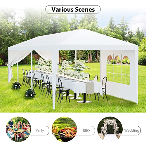 BBBuy 10’X30’ Outdoor Canopy Tent with Removable Sidewalls Gazebo Shelter Pavilion for Backyard BBQ Camping Picnic Parties Wedding Ceremony, Easy Assemble and Removable BBBuy