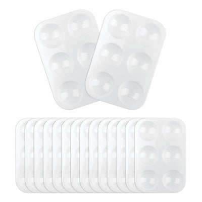 16PCS White Plastic Paint Trays - Essential for Painting Parties, DIY Crafts, and Art Painting