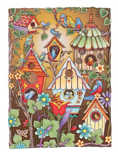 Creative Haven Birds and Blossoms Coloring Book (Adult Coloring Books: Animals) Dover Publications