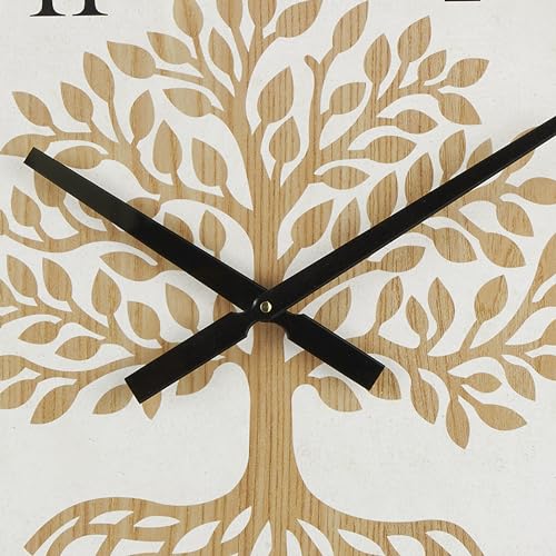 Deco 79 Wooden Tree Decorative Wall Clock Wall Clock for Home with Cream Backing, Wall Clock for Room 24" x 2" x 24", Brown Deco 79