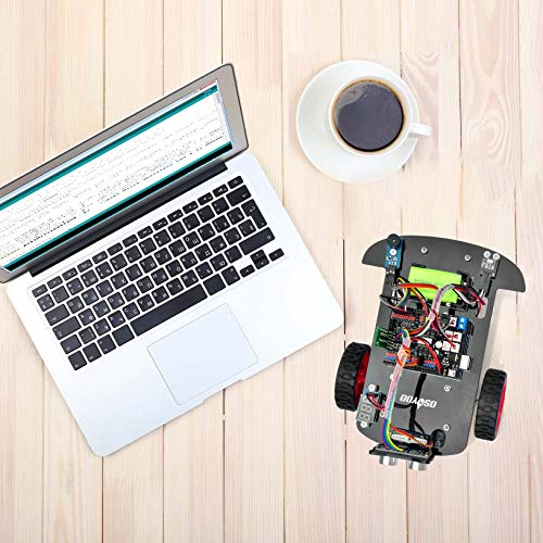 OSOYOO Model 3 Robot Car DIY Starter Kit for Arduino,Educational Motorized Robotics, Remote Control App, Learning How to Code, IOT Mechanical Coding for Teens and Adults OSOYOO