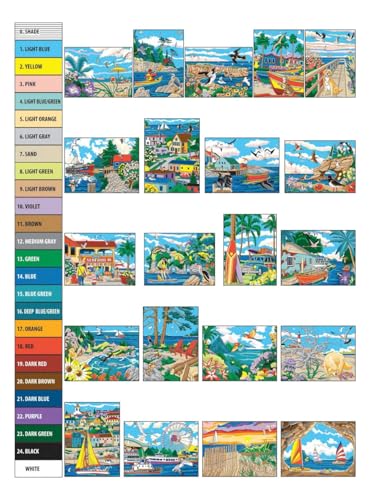 Creative Haven By the Sea Color by Number (Adult Coloring Books: Sea Life) Dover Publications