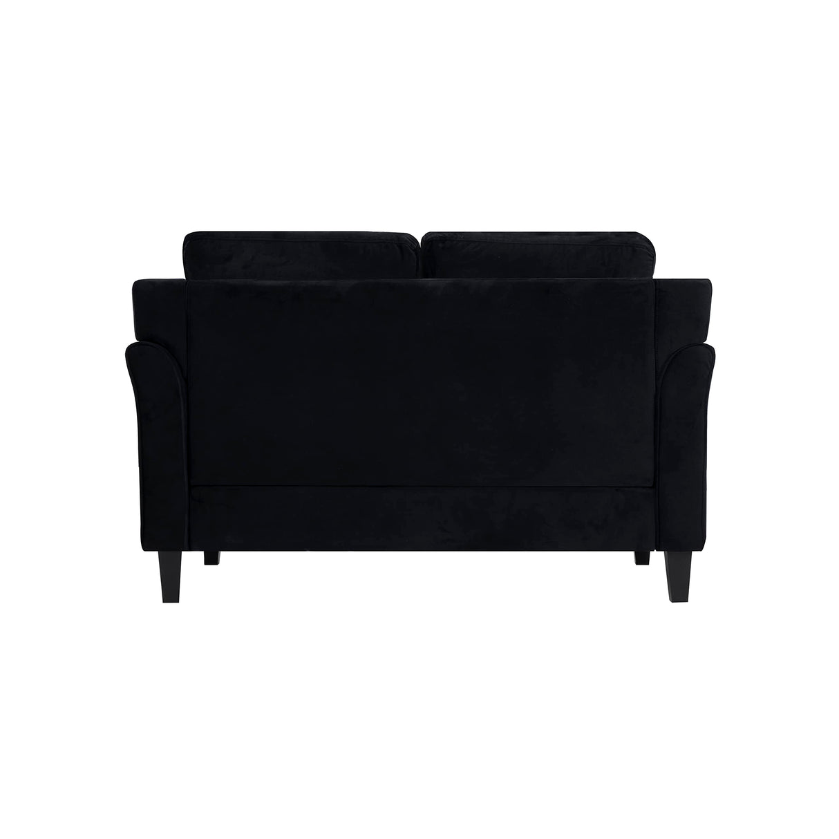 Naomi Home Modern Button Tufted Loveseat Black Black Naomi Home