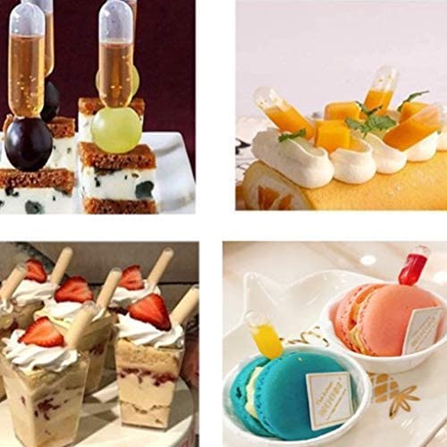 Dessert Pipettes 4ml, 200PCS Plastic Squeeze Transfer Pipettes Dropper Liquid Injector for Cupcake Strawberries (200) VVS