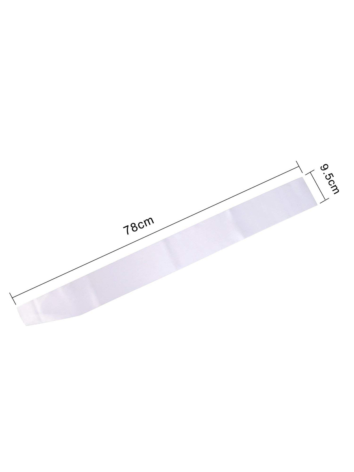 Blank Satin Sash Party Accessory for Wedding, Party Decorations and DIY, White (2) EBOOT