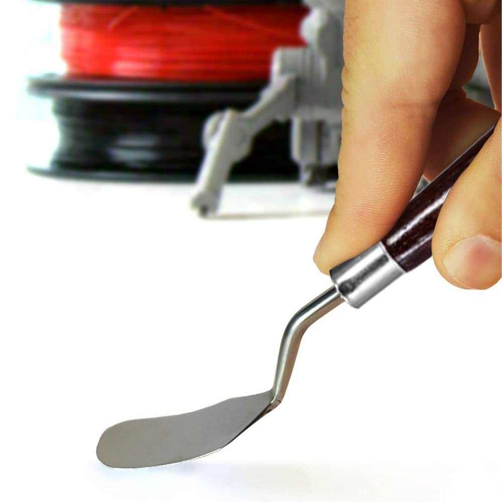 MMOBIEL 5Pcs 3D Printer Accessories 3D Print Removal Tool Shovel Tool Set, Stainless Steel 3D Printer Spatula Palette Knife with Sturdy Wooden Handle to Remove Models from 3D Printers MMOBIEL