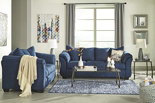 Signature Design by Ashley Darcy Casual Plush Loveseat, Dark Blue Signature Design by Ashley