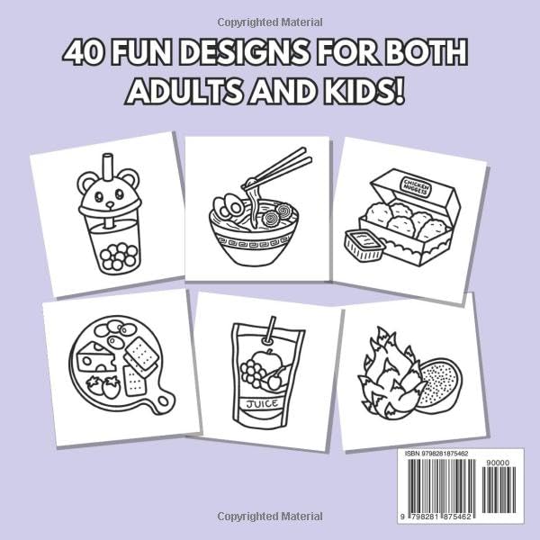 Food & Snacks Coloring Book VOLUME 2 (Food Coloring Books: Bold & Easy) WoodArtSupply