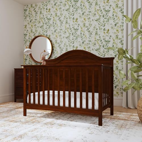 Carter's by DaVinci Nolan 4-in-1 Convertible Crib in Espresso, Greenguard Gold Certified, 57.5x30.8x47 Inch (Pack of 1)