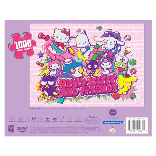 Hello Kitty and Friends “Tokyo Skate” 1,000 Piece Jigsaw Puzzle | Collectible Puzzle Artwork Featuring Hello Kitty, Pochacco, Keroppi & More | Officially-Licensed Sanrio Puzzle & Merchandise USAOPOLY