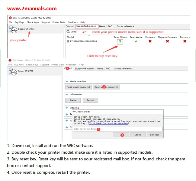 Poschink Waste Ink Pad Replacement for EPSON Ecotank ET-2800 ET-2803 ET-2720 ET-2400 ET-2711 ET-4700 L3110 L3210 L3150 L3250 etc. Printers, Maintenance Box with Extra Sponge Absorbant Poschink