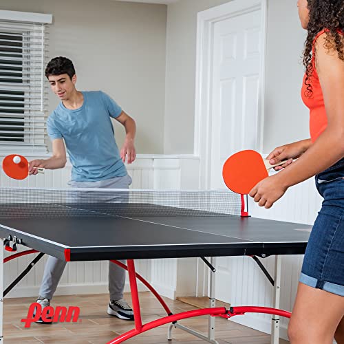 Penn Easy Setup Full Size Table Tennis Table – 100% Preassembled – Sets up in Under 5 Minutes – Play Anywhere – Compact Storage – Ping Pong Table with 2 Paddles and 2 Balls Penn