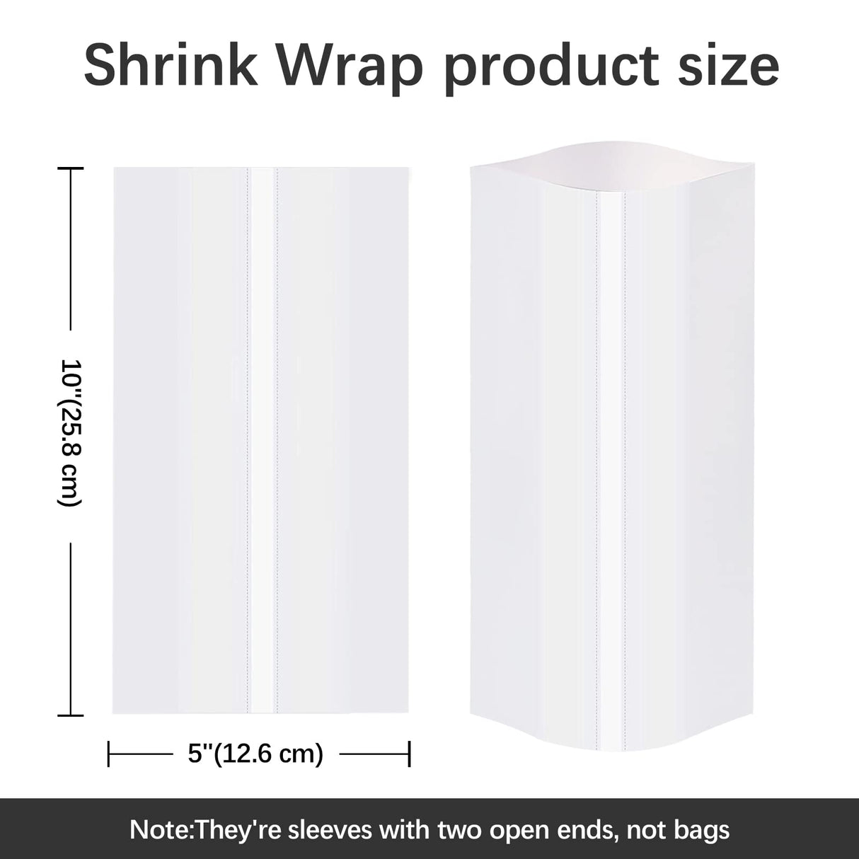 Shrink Wrap for Sublimation Tumblers 5x10 Inch 100PCS,Heat Transfer Shrink Film Bags for Mugs,Cups,Sublimation Shrink Wrap Sleeves ORJ