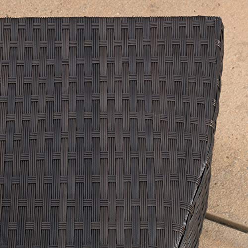 Christopher Knight Home Santa Cruz Outdoor Wicker Sectional Sofa Set with Water Resistant Cushions, 6-Pcs Set, Brown Christopher Knight Home