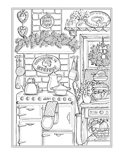 Creative Haven Country Farm Scenes Coloring Book: Relax & Find Your True Colors (Adult Coloring Books: In The Country) Dover Publications