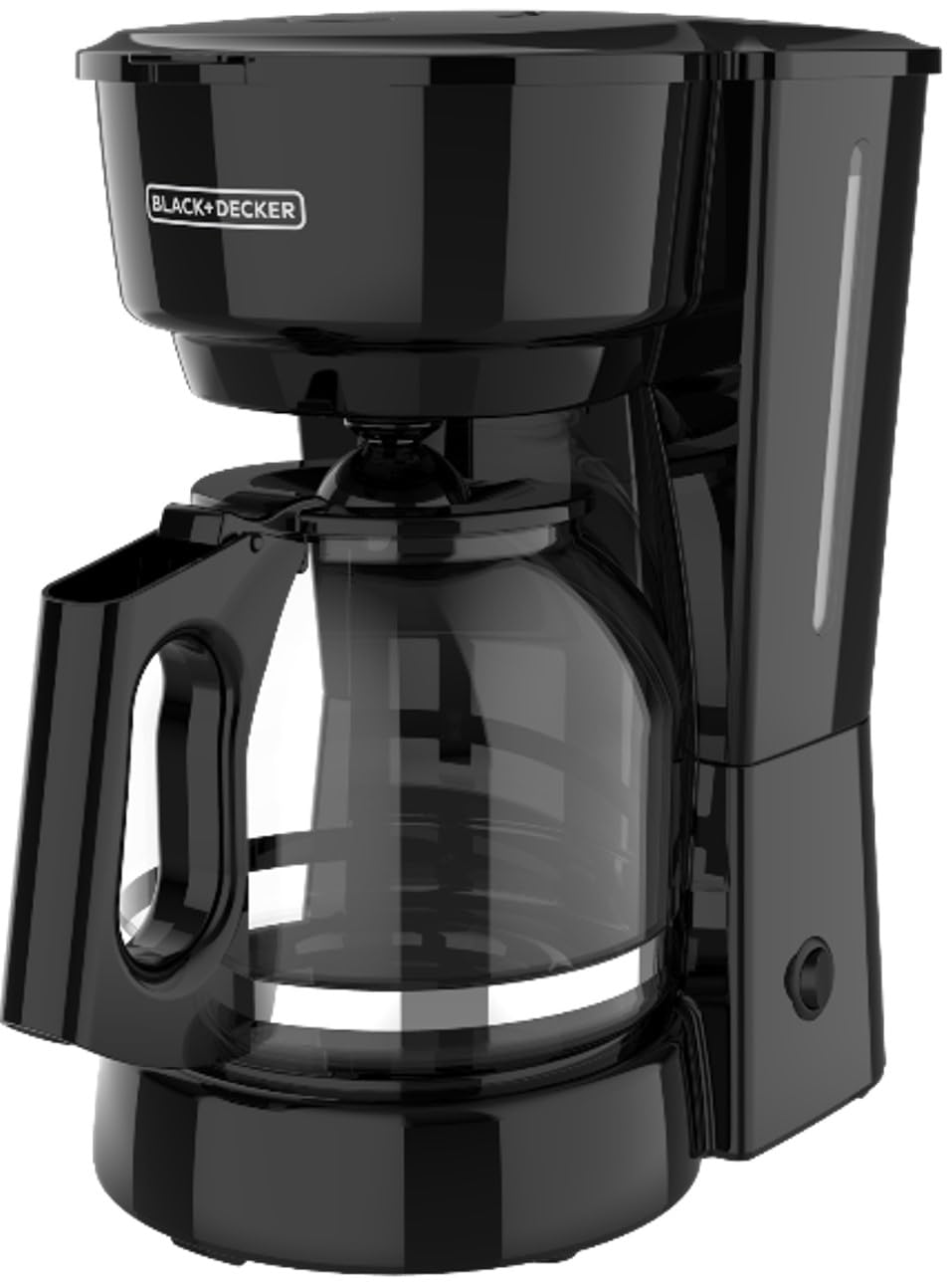 BLACK+DECKER 12-Cup Coffee Maker with Easy On/Off Switch, Easy Pour, Non-Drip Carafe with Removable Filter Basket, Vortex Technology, Black BLACK+DECKER