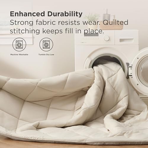 Bedsure 7 Pieces King Comforter Set Premium Series, Hotel Luxury Soft Bed in a Bag, Goose Down Alternative, Safe for Sensitive Skin Bedding Comforter All Season Medium Warmth, Beige King Size Bedsure