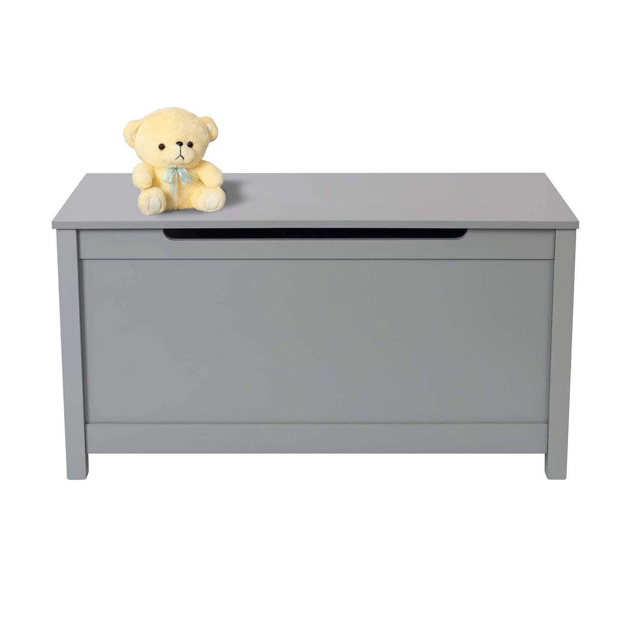 Mancofy Wooden Toy Chest, Kids Toy Box,Furniture for Playroom, Bench with Safety Hinged Lid, Wooden Toy Box Storage Organizer, Children's Furniture Toy Chest (Gray) Mancofy