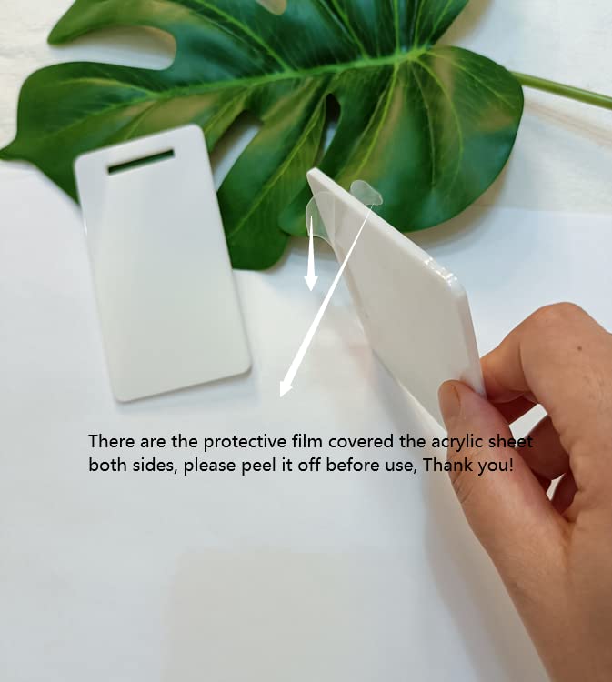 1/8" DIY RN Acrylic Badge Buddy Blanks,Set of 10 Horizontal & Horizontal Sublimation Badge Blank, Acrylic Medical Badge Decoration (White) MEYA