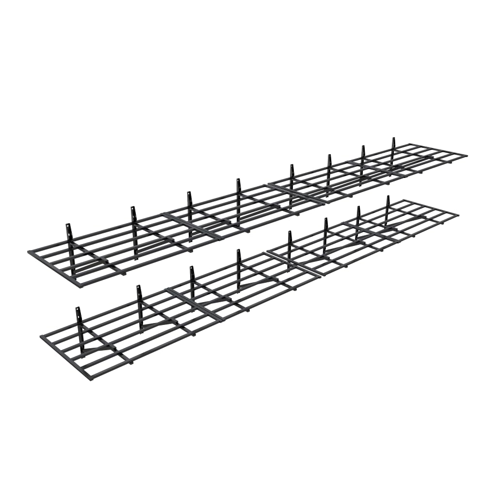FLEXIMOUNTS 2x6ft Heavy Duty Garage Storage Shelving, 3200lbs Weight Capacity, 4-Pack Wall Organization System, 24-inch-by-75-inch Rack Floating Shelves FLEXIMOUNTS