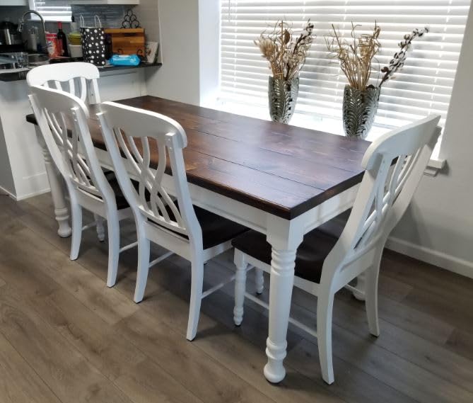 Osborne Husky Farm Dining Table Legs in Knotty Pine (Set of Four), Replacement Table Legs for Dining Table or Desk, Unfinished Wooden Posts, Sanded and Ready to be Stained Osborne Wood Products