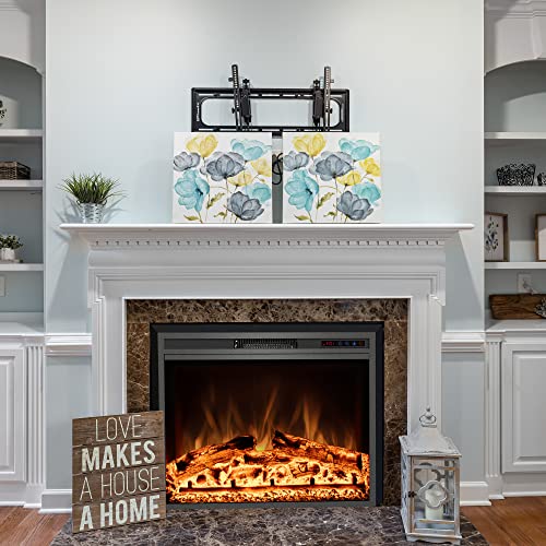 Kentsky Electric Fireplace, 25" Electric Fireplace Inserts, Recessed Fireplace Heater with Remote Control, Adjustable Flame Colors, Timer&Overheating Protection, 750/1500W Kentsky